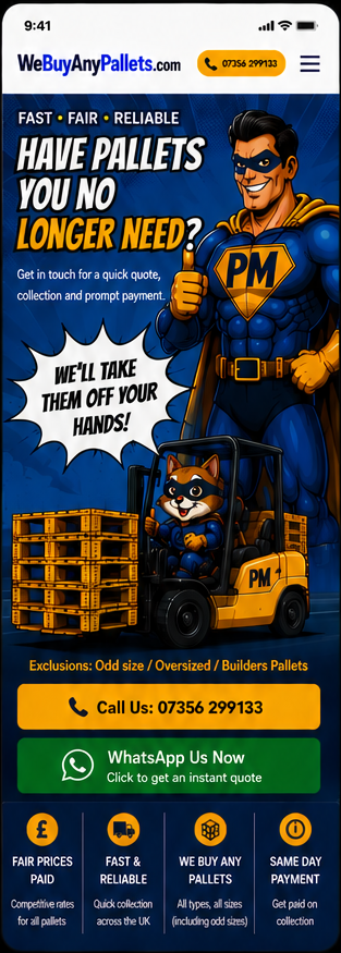 WeBuyAnyPallets home page